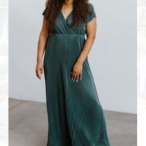 Baltic Born Athena Pleated Maxi Dress Lagoon